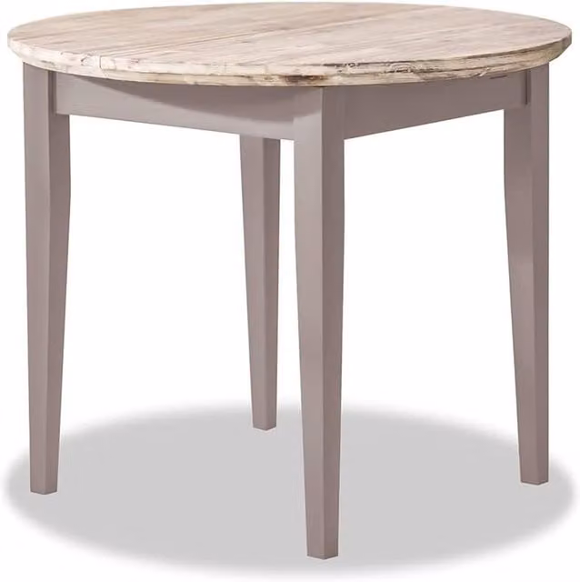 Florence Round Extending Dining Table in Truffle Wood, W/D/H: 92 x 92 x 76 cm (Extends to 117 cm)