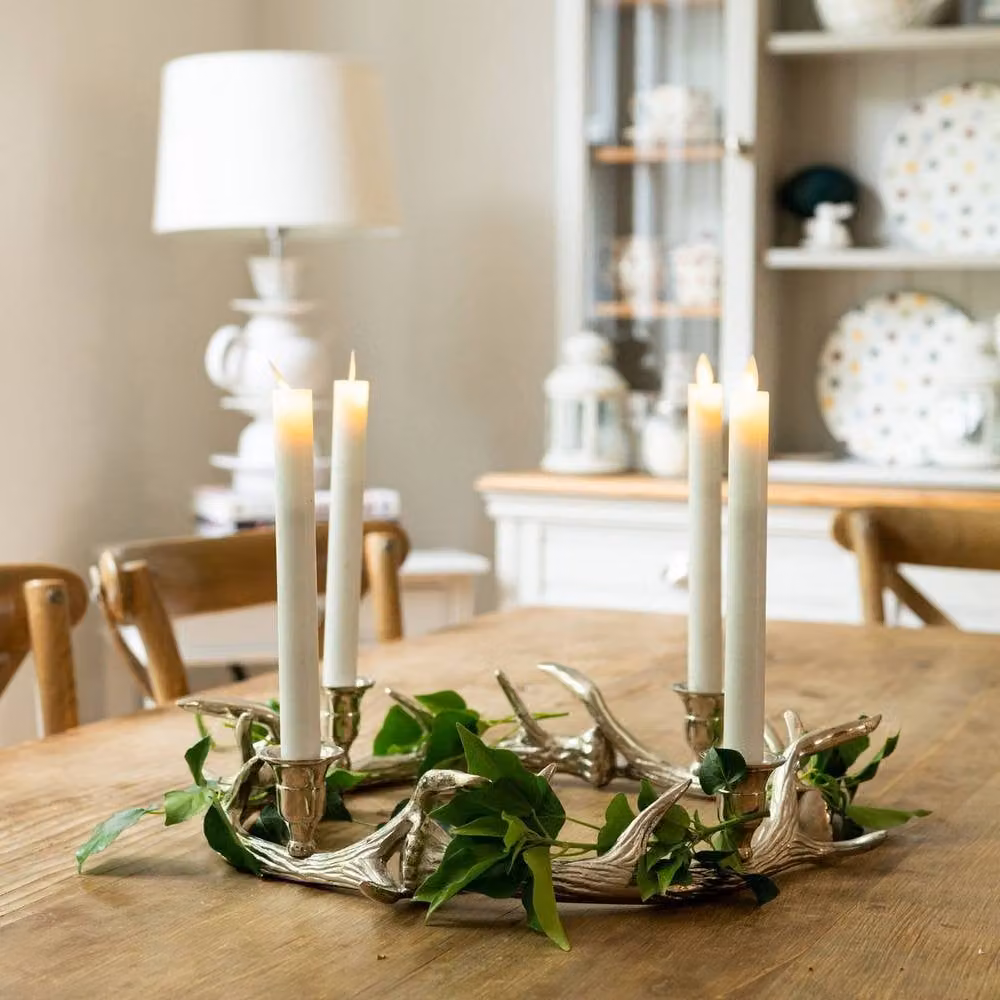 Hill Interiors Luxe Collection Natural Glow Electric Taper Candles, Pack of 2, White – 2