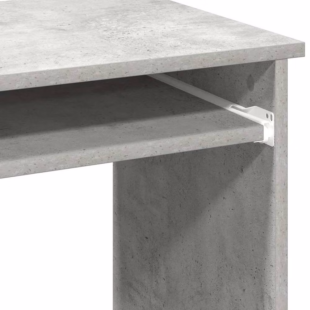 Berkfield Home Decorative Writing Desk with Shelves in Concrete Grey, W/D/H: 84 x 40 x 78 cm – 5