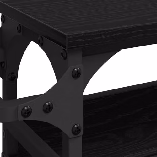vidaXL Industrial Kitchen Trolley in Black Oak, W/D/H: 53 x 20 x 76 cm – 4