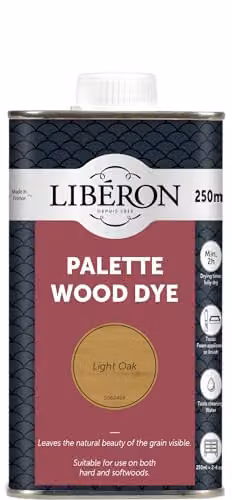 Liberon Palette Water Based Wood Dye in Light Oak, Brown, 250ml