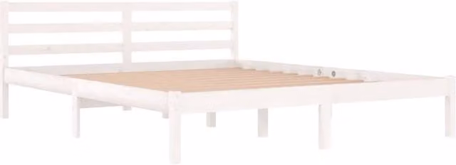 Berkfield Home Beautiful Day Bed in White Lacquered Solid Pine, W/D/H: 200 x 160 x 69.5 cm – 1