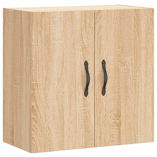 vidaXL Modern Wall Mounted Cabinet in Brown MDF with Hinged Doors, W/D/H: 60 x 31 x 60 cm