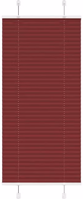 Berkfield Home Single Pleat Corded Blind in Bordeaux Red Polyester, W: 59.4 cm, H: 150 cm – 1