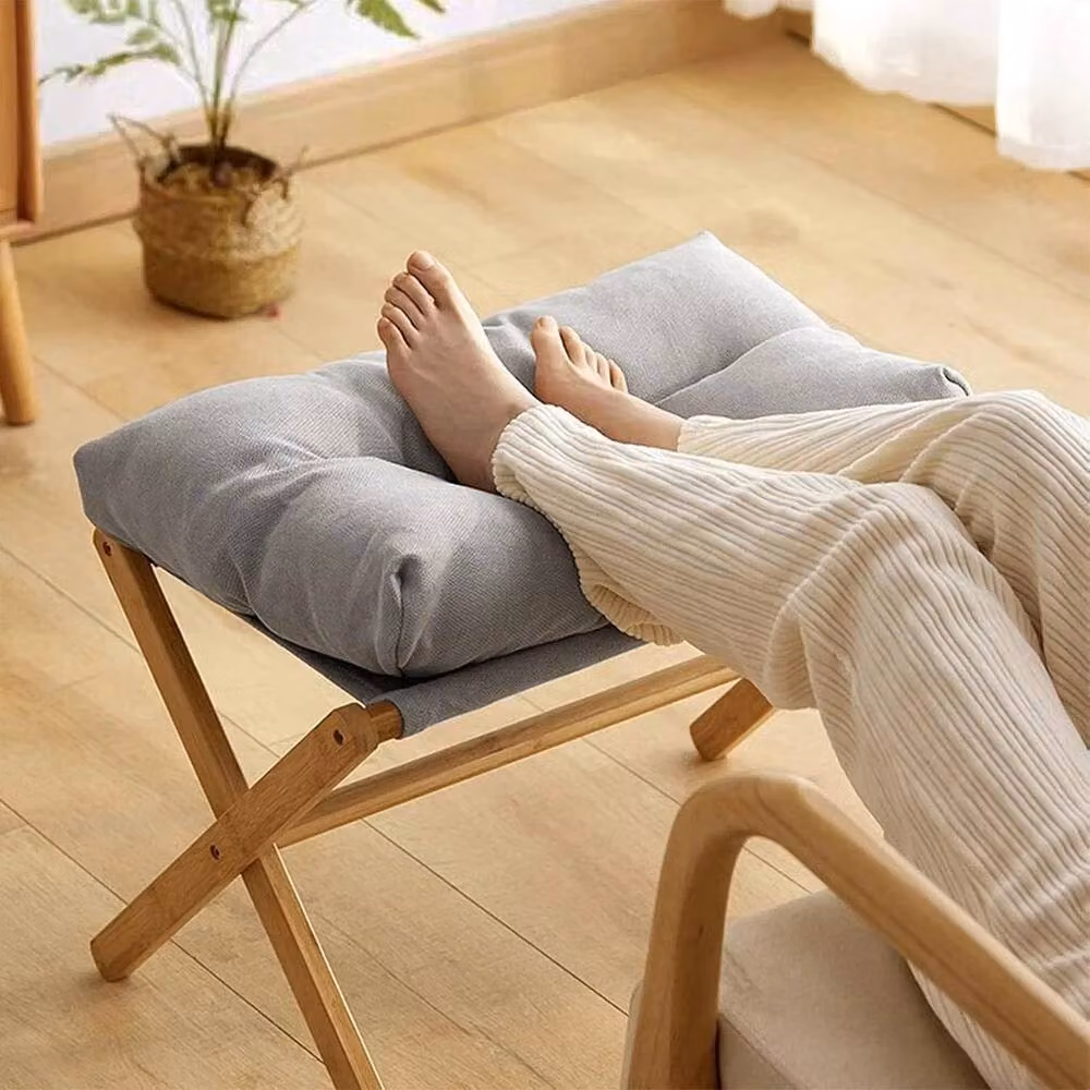 SPETLEK Foldable Under-Desk Footstool Chair in Grey – 2