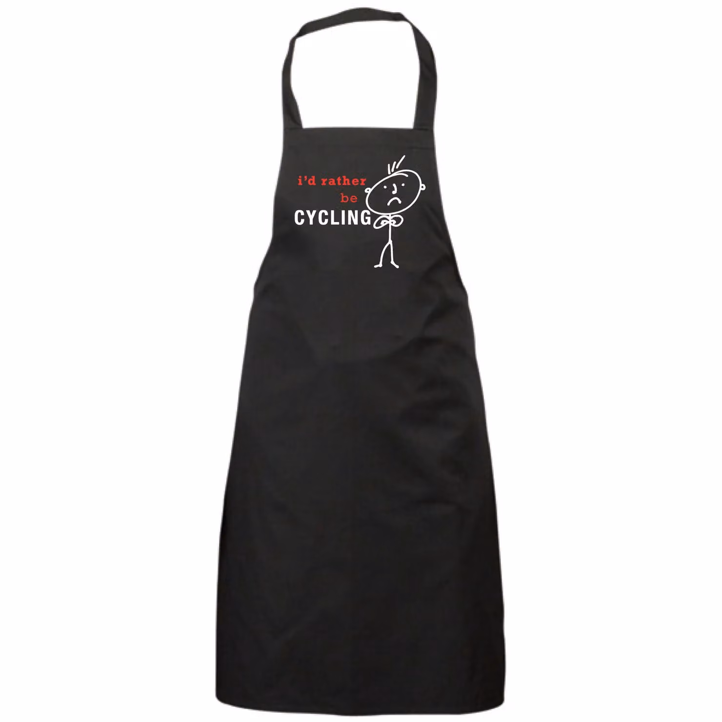 60 SECOND MAKEOVER Men's I'd Rather Be Cycling Apron in Black – 2