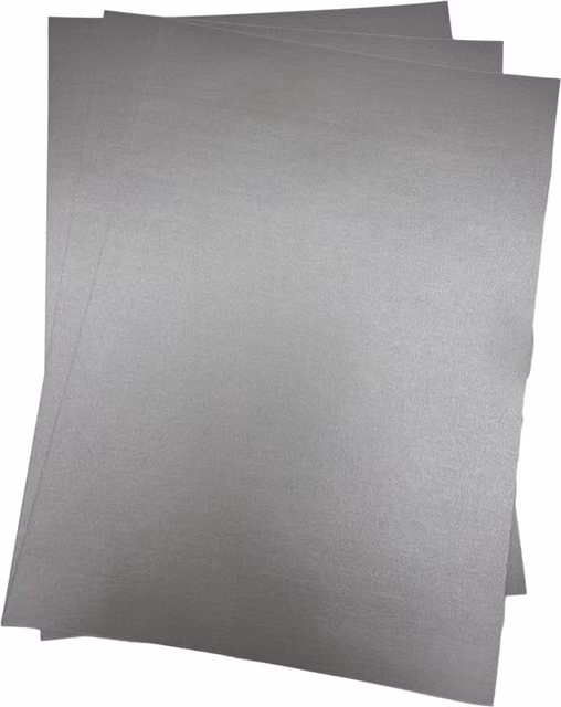 Syntego Pack of 20 Satin Silver A4 Construction Paper