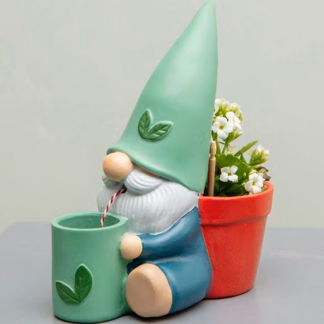 Boxer Gifts Hydrating Herbert Self Watering Ceramic Plant Pot for Indoor Plants, Multicolour, H x W x D: 21.0 x 21.0 x 18.0 cm