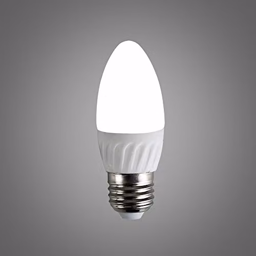 MiniSun Pack of 10 LED Candle Bulbs, 4W E27 ES Frosted Opal Plastic, 6500K Cool White – 2