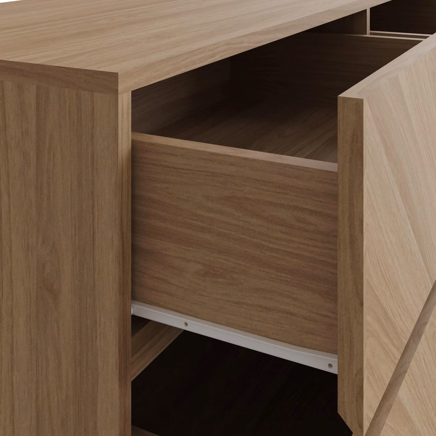 GFW Catania 6 Drawer Chest of Drawers in Brown Oak – 4