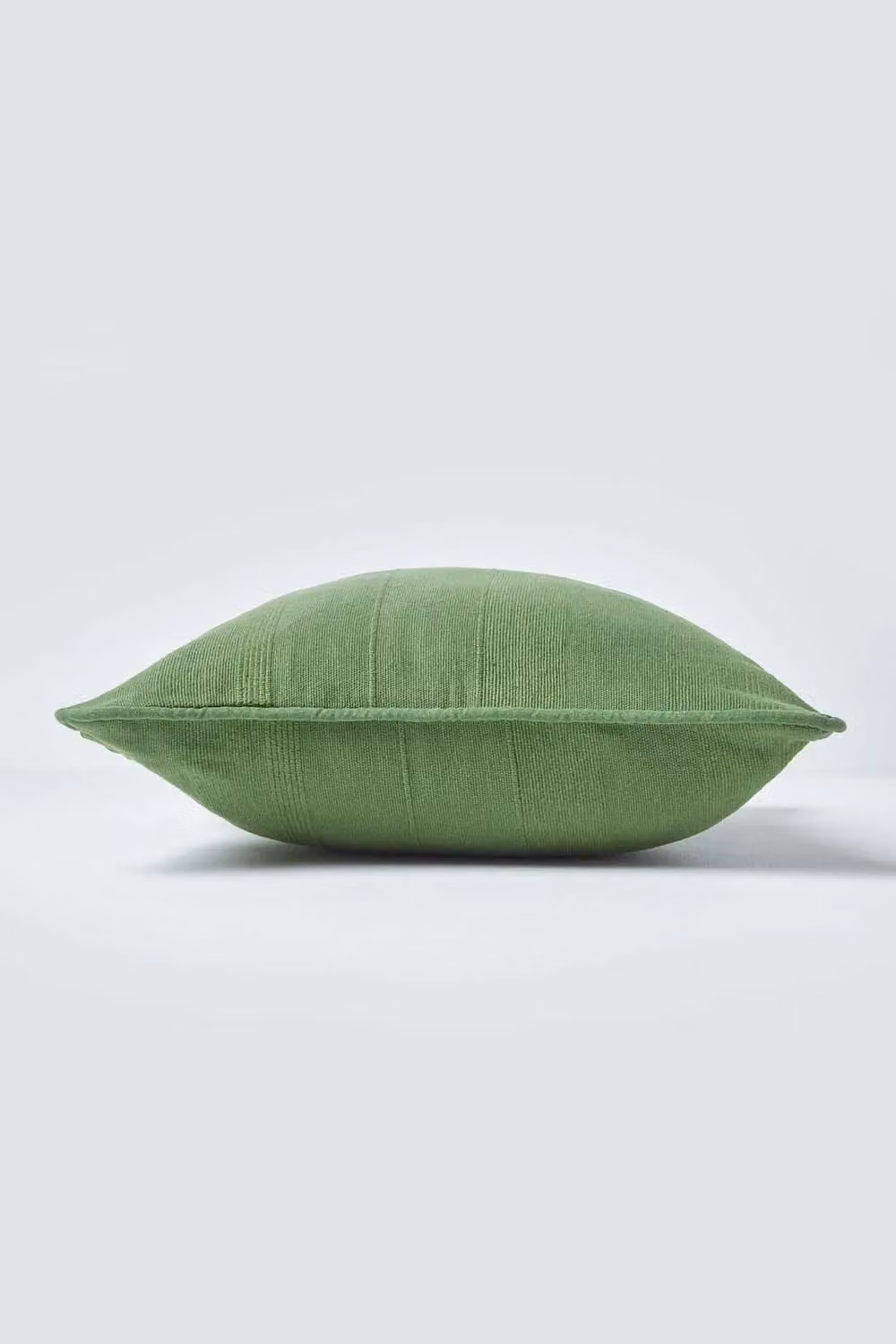 Homescapes Rajput Ribbed Cotton Cushion Cover in Dark Olive Green, W/D/H: 45 x 45 x 45 cm – 2