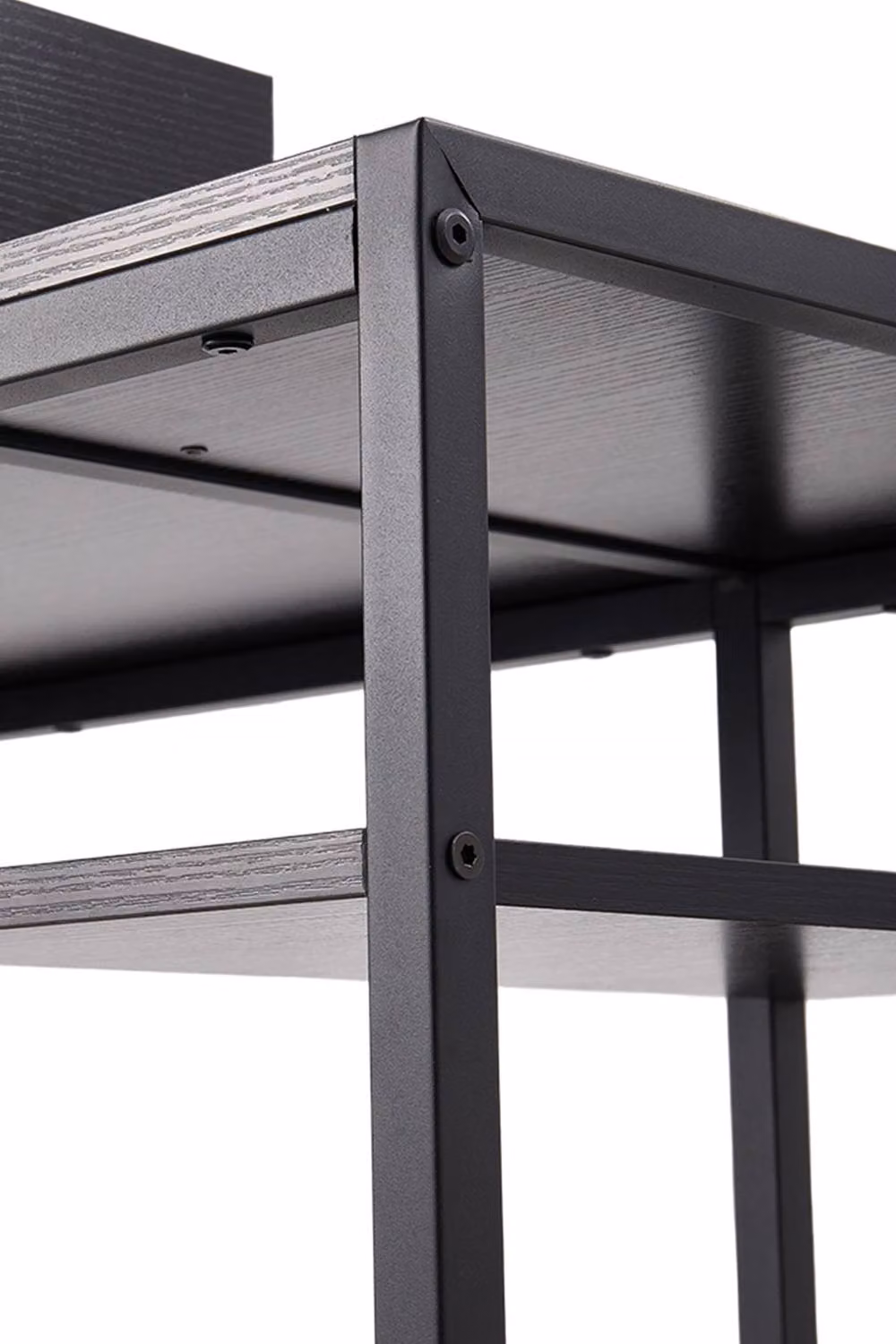 H&O Direct Modern Black Computer Desk with Matt MDF Finish – 4