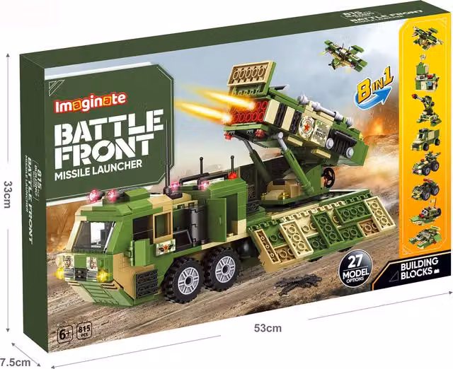 Imaginate Battle Front Missile Launcher Creative Vehicle Building Blocks Set in Green