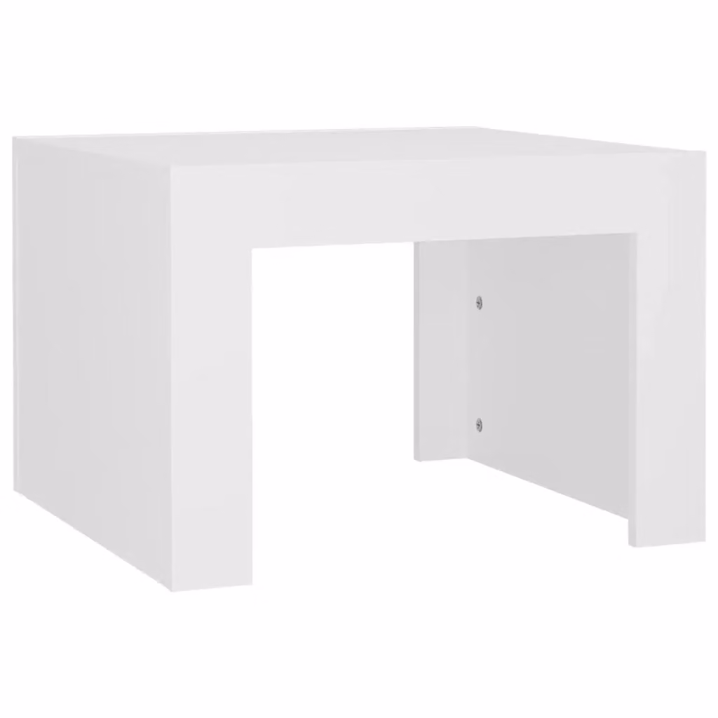 Berkfield Home White Square Coffee Table in Engineered Wood, W/D/H: 50 x 50 x 35 cm – 2