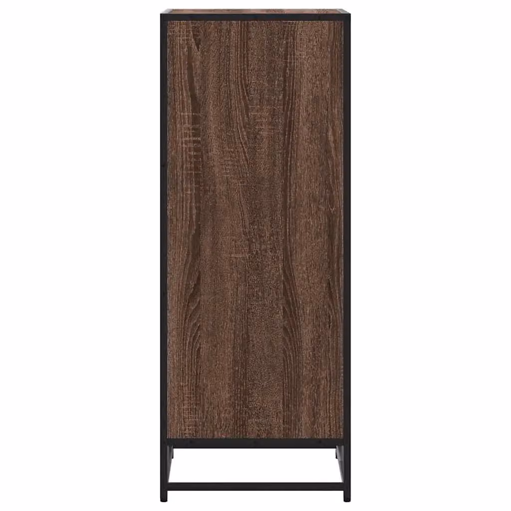 Berkfield Home Industrial Shoe Rack in Brown Oak, W: 48 cm, D: 38 cm, H: 97.5 cm – 4