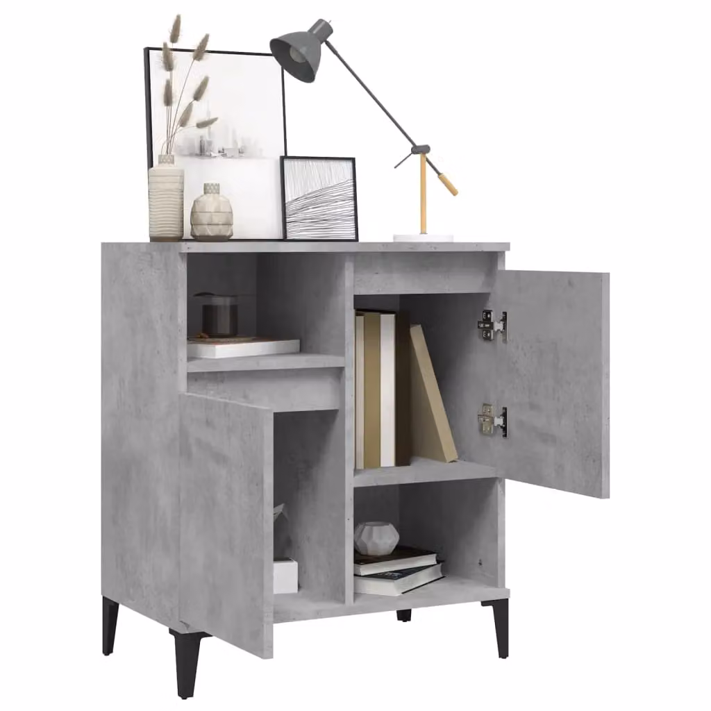 Berkfield Home Sideboard in Concrete Grey, MDF, W: 60 cm, D: 35 cm, H: 70 cm – 3