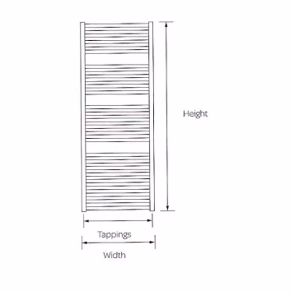 Clifton Stainless Steel Horizontal Bathroom Towel Radiator in Silver, H 80 cm x W 50 cm – 3
