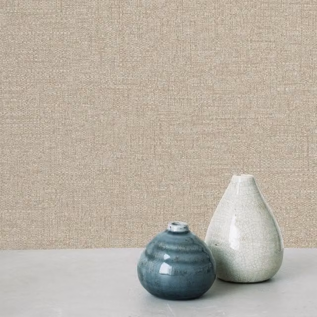 Grandeco Paul Moneypenny Rotan Textile Textured Wallpaper in Beige