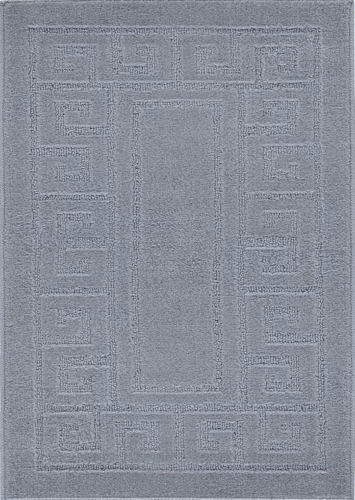 Desire Rugs Ivy Greek Key Non-Slip Machine Washable Kitchen Door Mat, Silver, W: 50 cm, D: 80 cm – 4