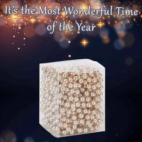 VFM e-Store Rose Gold Christmas Bead Chain Decoration – 4