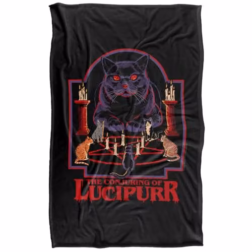 Steven Rhodes Lucipurr Silky Touch Super Soft Fleece Throw Blanket, Multicolour, W/D/H: 91 x 147 cm – 5