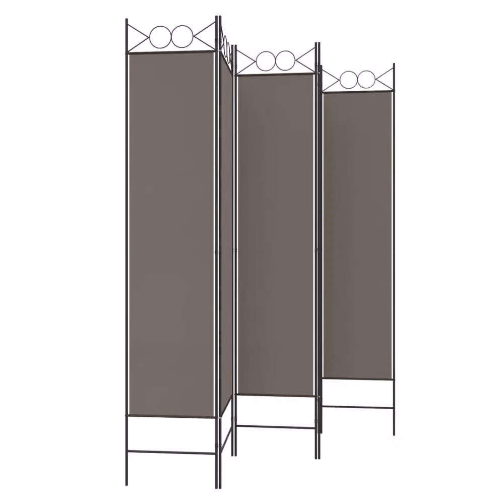 Berkfield Home Durable 5-Panel Room Divider in Anthracite, W/H: 200 x 200 cm – 2