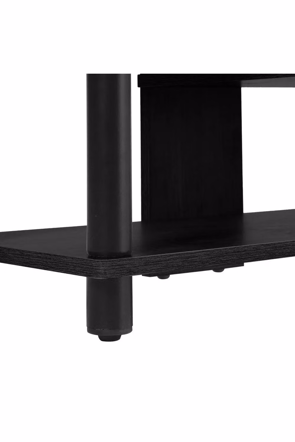 H&O Direct Modern Black Wooden Open Shoe Rack – 3