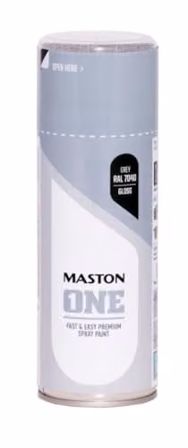 Maston Opaque Spray Paint ONE Gloss Grey RAL7040 400 ml