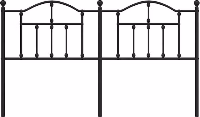 Berkfield Home Metal Headboard in Black, 160 cm – 1