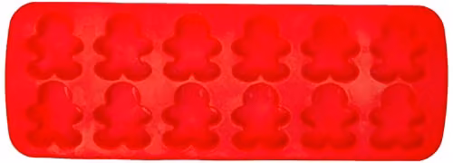 Orsina Red Silicone 12-Piece Gingerbread Man Cake and Chocolate Mould Tray – 2