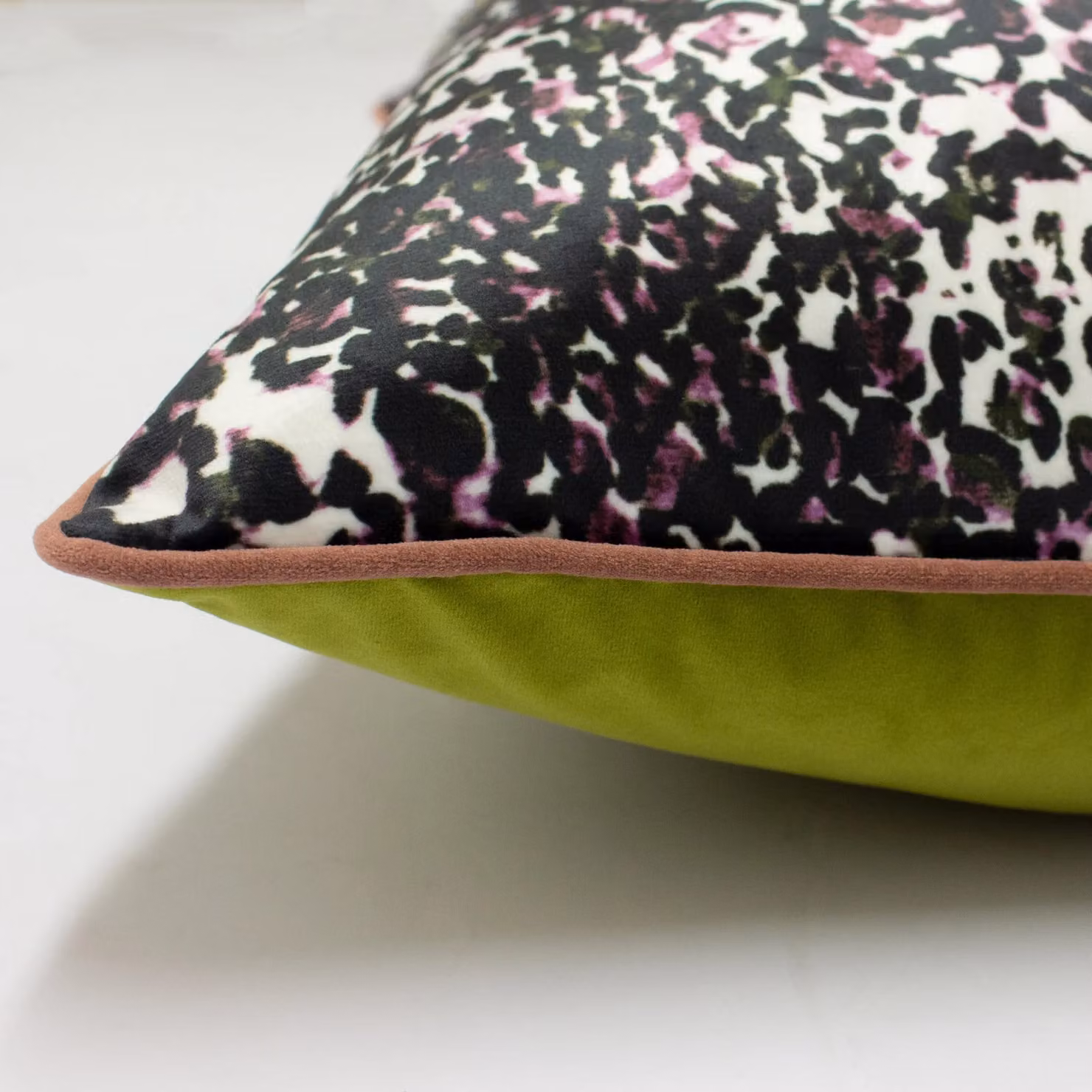 Furn Mika Graphic Animal Square Cushion, Pink and Green, W/D/H: 50 x 50 x 50 cm – 3
