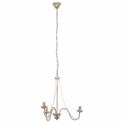 Netlighting Helam Malbo Multi Arm Suspended Pendant Ceiling Light in White and Gold