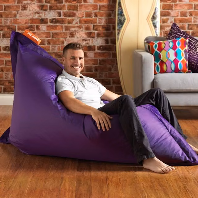 ICON Giant Indoor and Outdoor Floor Cushion Bean Bag - Purple