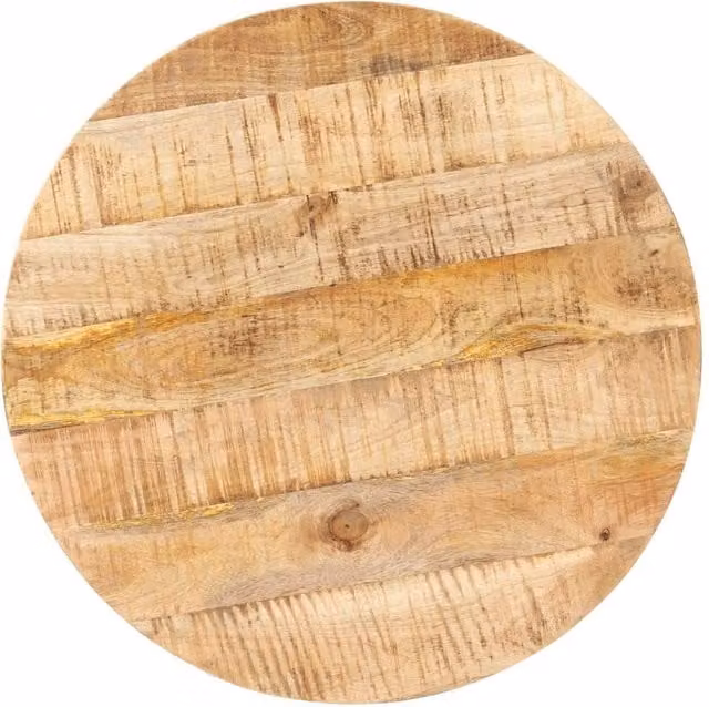 Berkfield Home Durable Round Mango Wood Bistro Table in Brown and Black, Diameter: 60 cm, Height: 75 cm – 1
