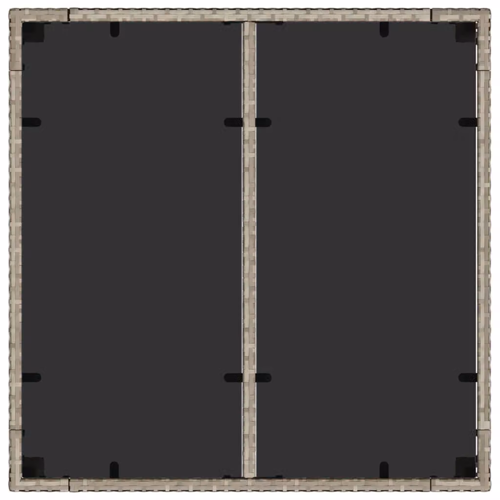 Berkfield Home Modern Garden Table with Glass Top in Light Grey, W/D/H: 90 x 90 x 75 cm – 4
