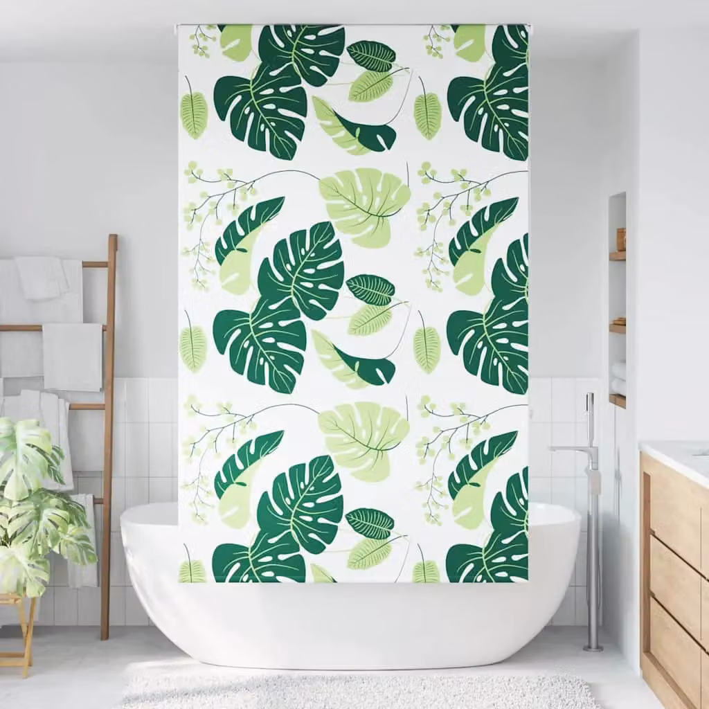 Berkfield Home Green Opaque Shower Roller Blind, W/H: 120 x 240 cm – 2