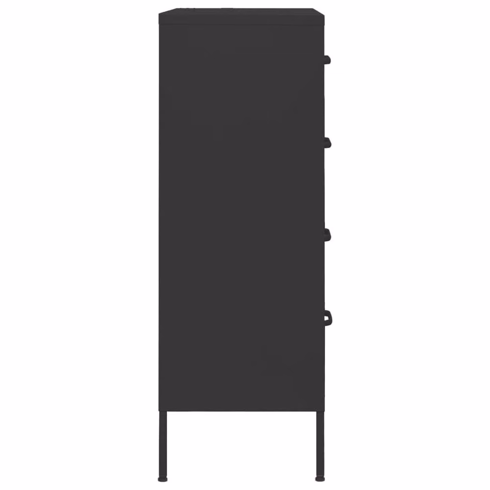Berkfield Home Industrial Metal Chest of Drawers in Black, W/D/H: 80 x 35 x 101.5 cm – 3