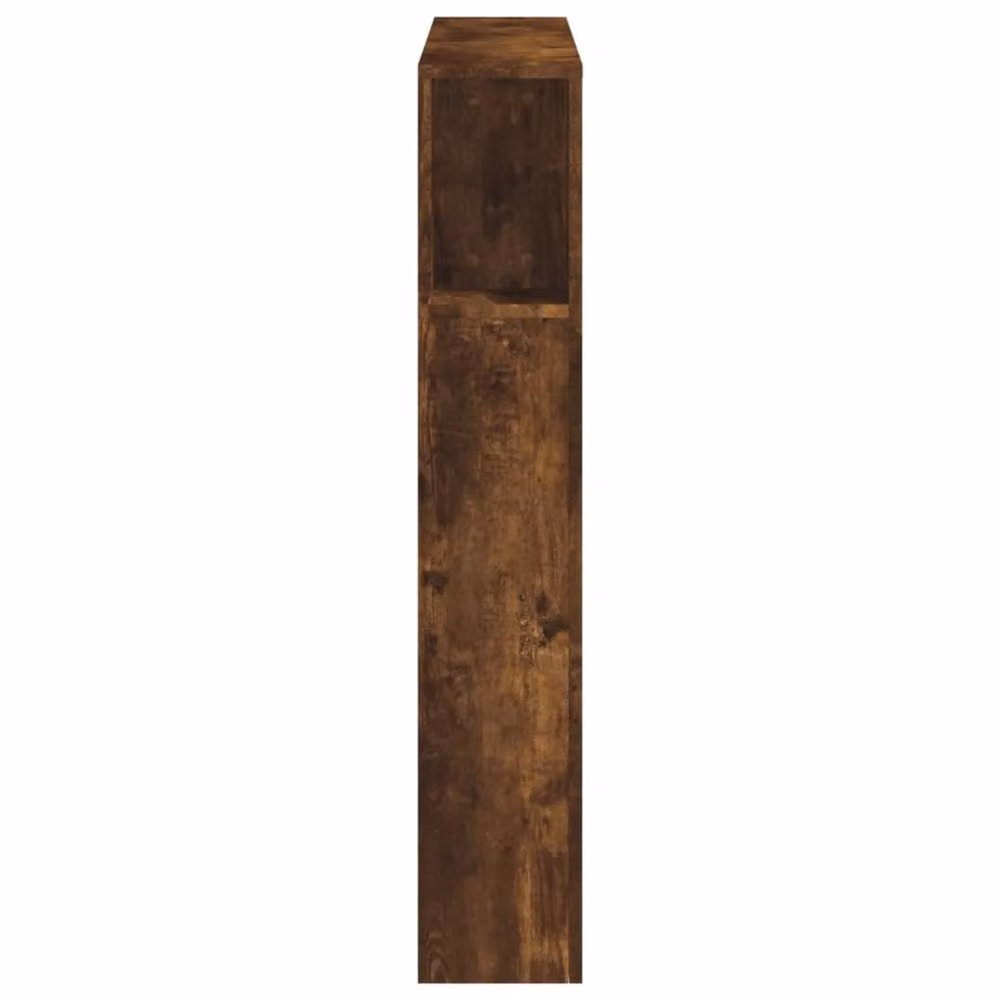 Berkfield Home LED Headboard in Smoked Oak, Brown, W/D/H: 100 x 18.5 x 103.5 cm – 5