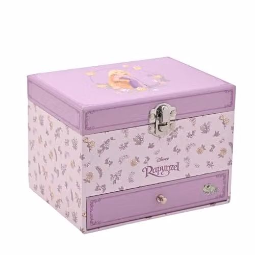 Widdop and Co Disney Pastel Princess Musical Jewellery Box Rapunzel in Purple Multicolour W/D/H: 17.7 x 15.7 x 17.7 cm
