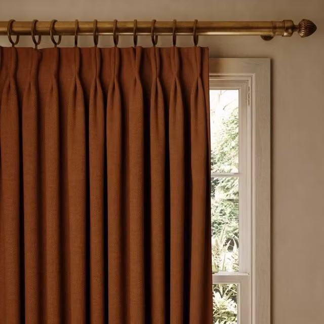 House of Hackney Heavenly Hemp Curtain in Tobacco Brown