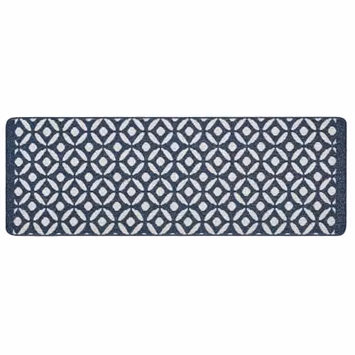 My Mat Stain Resistant Crescent Navy Runner, W: 67 cm, L: 200 cm