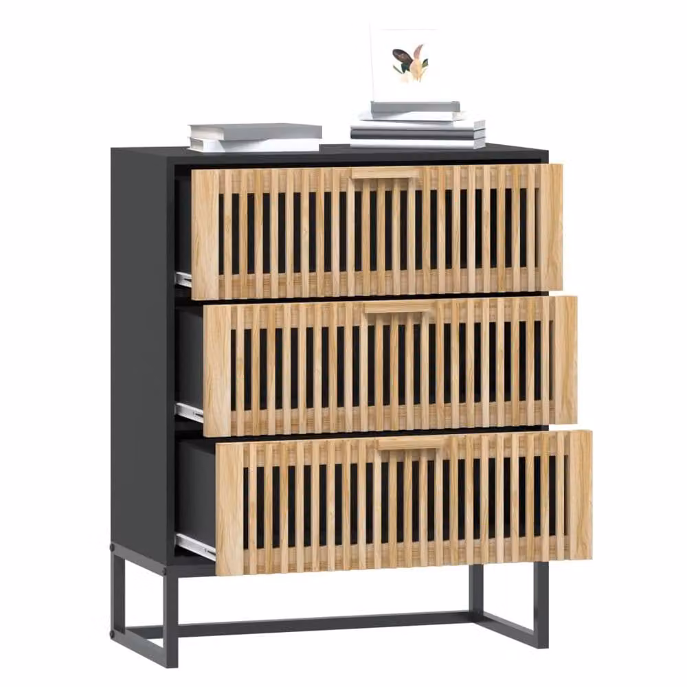 Berkfield Home Black Classic Sideboard in Engineered Wood W/D/H: 60 x 30 x 75 cm – 3