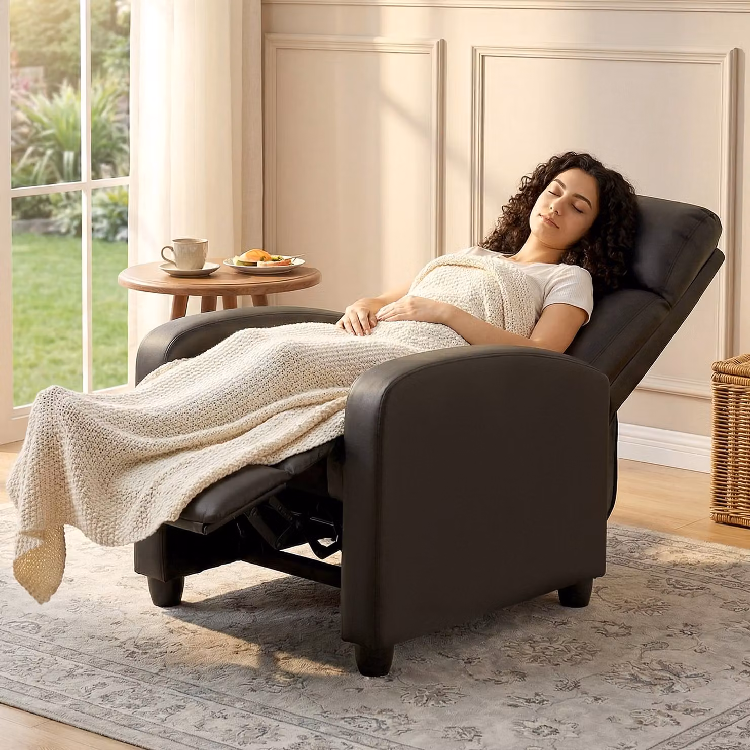 HOMCOM Brown PU Leather Massage Recliner Armchair with Footrest and Remote Control – 7