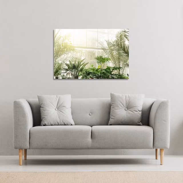 Benjamin Tate Design LTD Green Plants in Botanical Gardens Canvas Print, Green, W: 114 cm, H: 77 cm