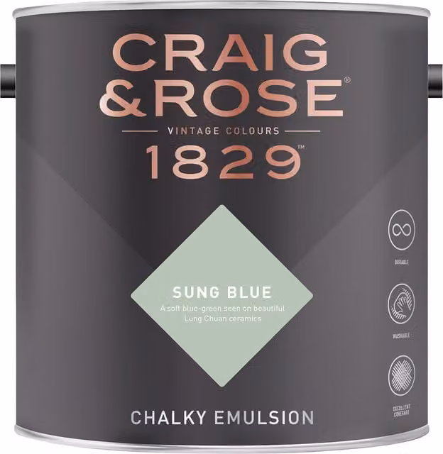 Craig and Rose Chalky Matt Emulsion in Sung Blue