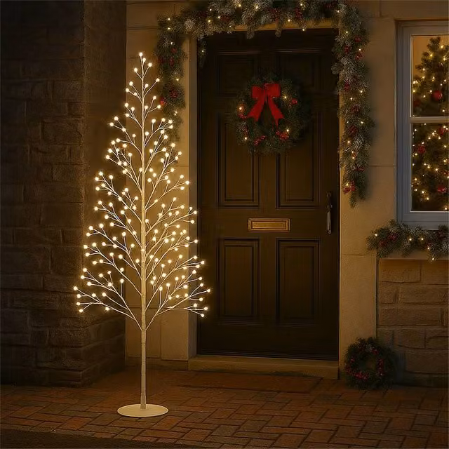 Xmas Haus White Micro LED Christmas Tree with 200 Warm White Lights, Height: 180 cm – 1