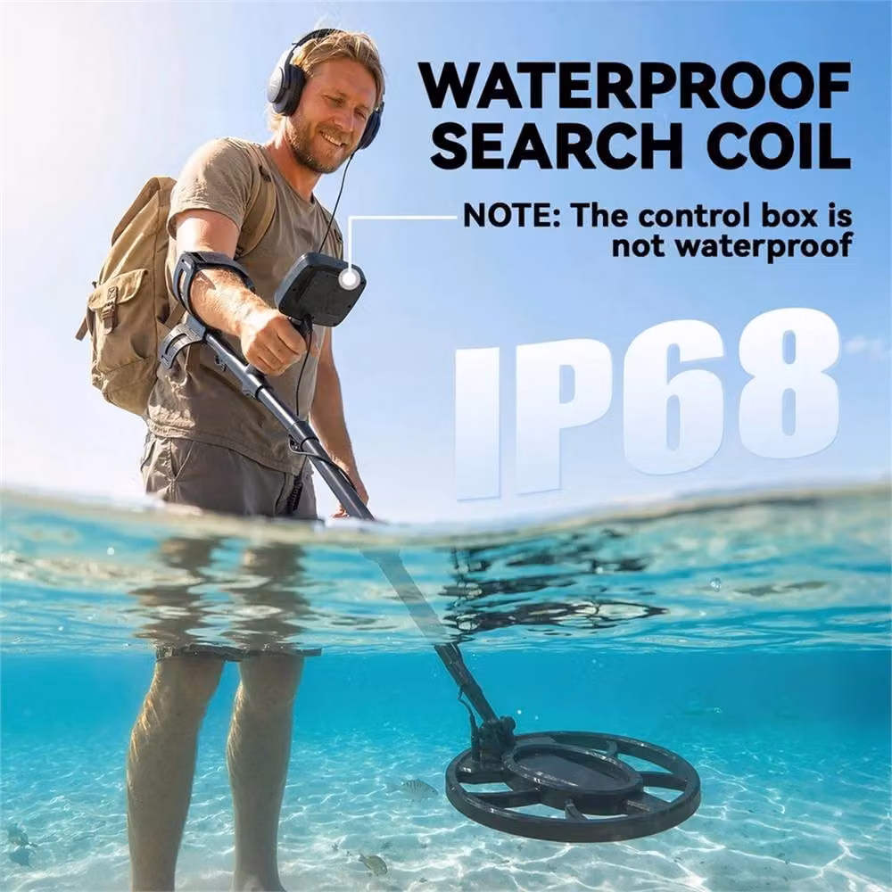 SPETLEK 5 Modes Metal Detector with IP68 Waterproof Search Coil in Black – 4