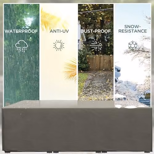 Outsunny Waterproof Grey Garden Furniture Cover W/D/H: 222 x 155 x 67 cm – 3