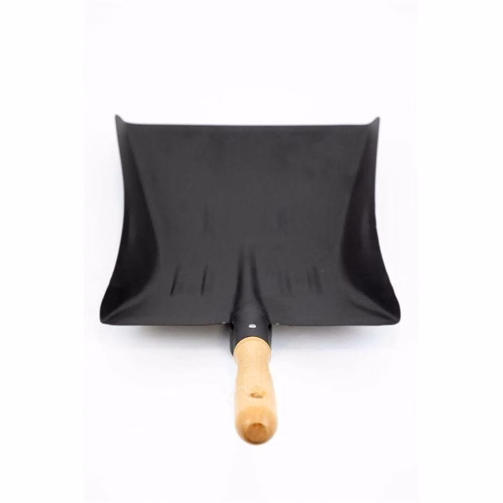 NESTLUNE Metal Dustpan with Wooden Handle in Black – 3