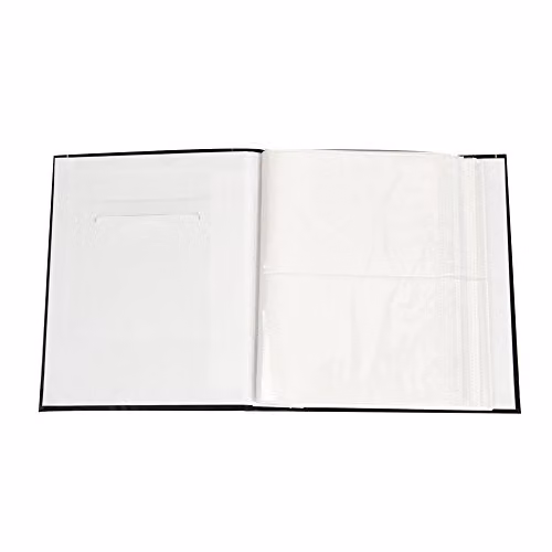 Arpan Black Floral Photo Album with Cover Window and Protective Plastic Jacket, Holds 200 6x4 Photos – 5